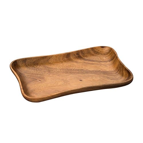 Image of Premier Housewares Acacia Wood Socorro Concave Serving Dish - Brown