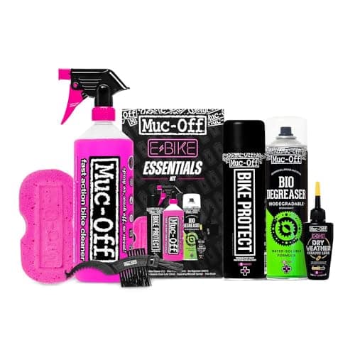 Image of Muc Off eBike Essentials Kit - Complete eBike Cleaning, Protection and Lubrication Bundle with Cleaner, Lube, Sponge and Brush