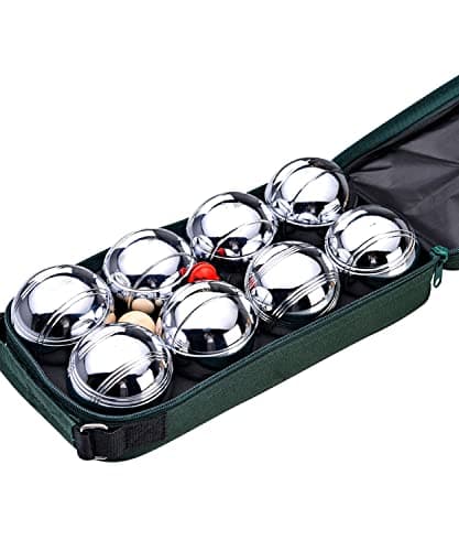 Image of Jaques of London Boules Set | 8 Metal Boules with Wooden Jack in Canvas Carry Case | Traditional Outdoor Garden Game | Since 1795
