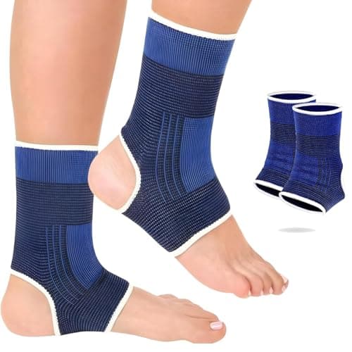 Image of HUSHRICH Kids Ankle Brace Stabilize Joints, Child Ankle Support Compression Sleeves, Ankle Sleeve for Jogging Running Gymnast Fitness 7-12 Years Boys Girls