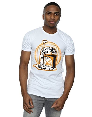 Image of Star Wars Men's Boba Fett Dia De Los Muertos T-Shirt XXX-Large White
