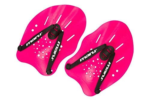 Image of Maru Hand Paddles for Swimming Training (Pink) – One-Size Swimming Paddles for Strength, Technique & Power – Adjustable Straps & Dual Hold Positions – Trusted by Coaches