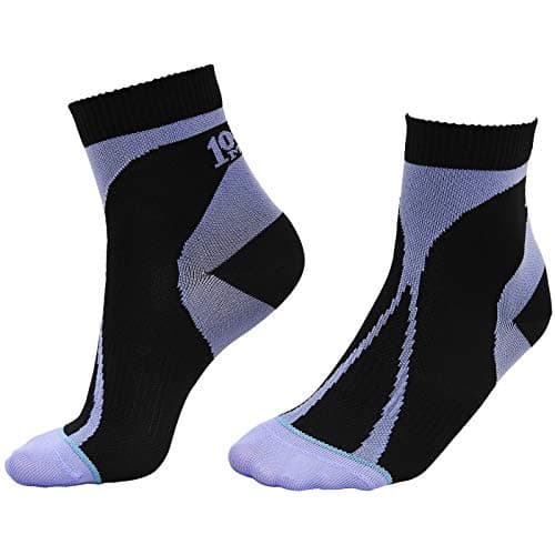 Image of 1000 Mile Lightweight Tactel Breathable Race Running Training Womens Sport Socks - Black/Lilac (Small / 3-5.5UK) - 1 Pair