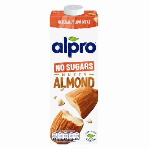 Image of Unsweetened Almond Milk 1L x 1 Compatible with Alpro Long Life Plant Based Drink with Welari Thank You Card | (1 Pack)