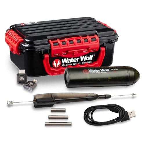 Image of Water Wolf 2K WiFi Underwater Fishing Camera | HD Casting & Trolling Video Recorder for Freshwater & Saltwater | Waterproof Action Cam for Anglers, Kayak Fishing, Boat Gear, Fish Finder Accessory