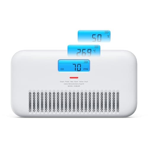 Image of X-Sense Carbon Monoxide Detector with Temperature & Humidity Monitoring, Voice Alerts, Replaceable Battery Powered CO Alarm with Digital Display and Alarm Memory and Peak Level Record, XC0M-SR, 1-Pack