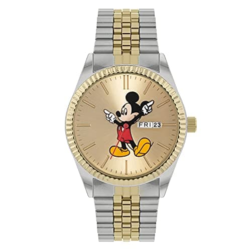 Image of Disney Mickey Mouse Kids Two Tone Bracelet Watch MK8185