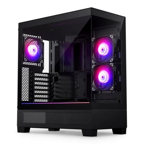 Image of Phanteks XT View ATX Mid-Tower Case - Tempered Glass, Black, High-Performance Cooling, D-RGB Fans, USB-C 3.2 Gen2