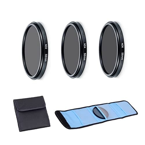 Image of Camera Accessories Bundle Set including ND2 ND4 ND8 Filters set & Black filter pouch For Canon MP-E 65mm f/2.8 1-5x Macro Photo Lens, For Canon TS-E 90mm f/2.8 Tilt-Shift Lens