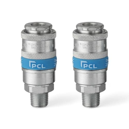 Image of x2 Genuine PCL Air Line Airflow Male Coupling 1/4 BSP Fitting Connector