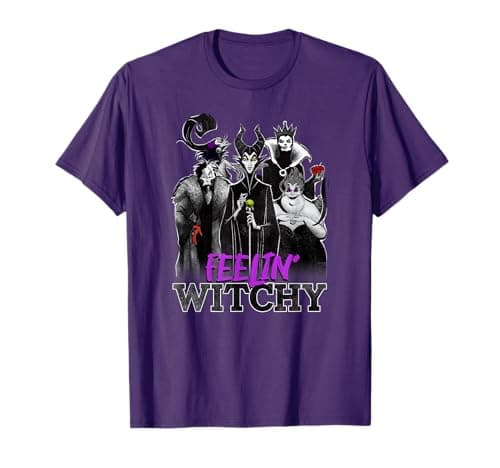 Image of Disney Villains Halloween Feelin' Witchy Group Shot T-Shirt