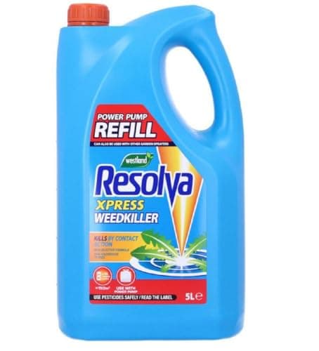 Image of Resolva Xpress Ready to Use Weedkiller 5L Power Pump Refill, Blue