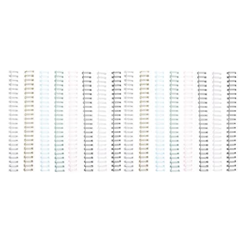 Image of Vaessen Creative Metal Wires 2:1 Rainbow Colours Mix-16 Pcs of 16 mm Easy Binding Machine-for Bookbinding Notebooks, Documents, Planners, Journals and Albums, Various, 30,5 cm x 16 mm