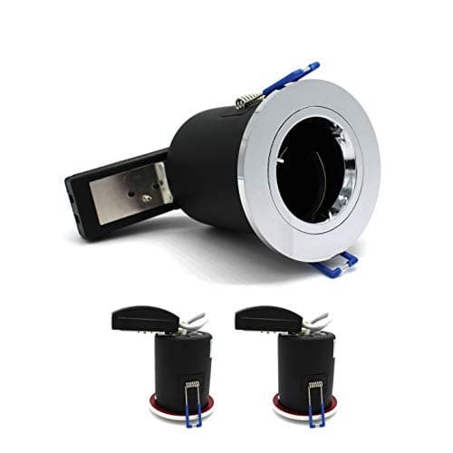 Image of 2 X Sanlumia LED Fire Rated Downlight Can GU10 Recessed Ceiling Twist & Lock Downlight IP20 Chrome