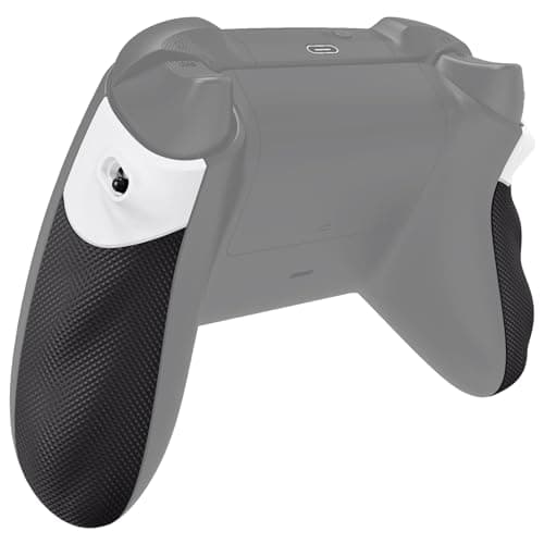 Image of eXtremeRate Flexor Rubberized Side Rails Grips Trigger Stop Kit for Xbox Series X/S Controller, Anti-Slip Ergonomic Trigger Stopper Handle Grips for Xbox Core Controller – Diamond Textured White