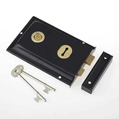 Image of Yale Locks P334 Rim Lock Black Finish 156 x 104 mm Visi Pack