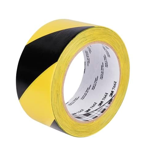 Image of 3M Hazard Warning Tape 766I Black/Yellow. 50 mm x 33 m
