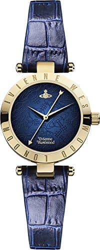 Image of Vivienne Westwood Westbourne Ii Girl's Quartz Watch with Blue Dial Analogue Display and Blue Leather Strap VV092NVNV