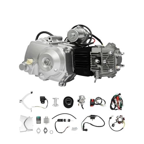 Image of 125cc 4-Stroke Motorbike Engine Kit, 4-Speeds Semi Auto Engine Motor Kit with Reverse, Air Cooling, Electric Start, 5.5KW 7500RPM, Air Filter Head 35mm, for Go Kart, for Quad Bike, Dirt Bike, ATV