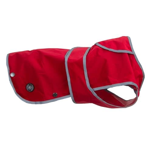 Image of Ancol Stormguard Soft Shell Dog Coat in Bordeaux - Waterproof Pet Rain Jacket with Zipped Harness Hole - Reflective Edging Puppy Apparel - S/M