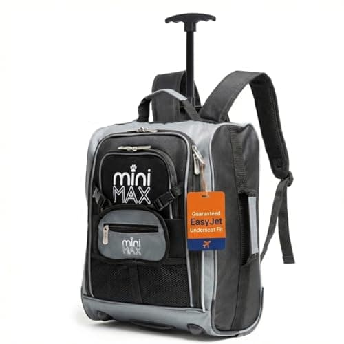 Image of Aerolite MiniMAX 30L EasyJet 45x36x20 Maximum Size Cabin Hand Luggage Under Seat Trolley Backpack Carry On Cabin Hand Luggage Bag with 2 Year Warranty Black