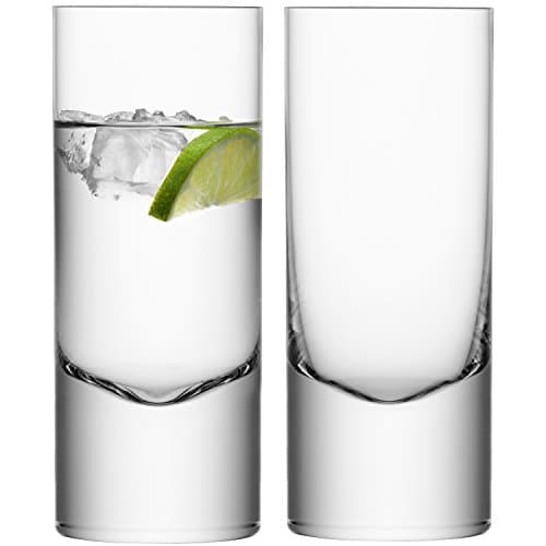 Image of LSA Boris Highball 360ml Clear | Set of 2 | Handmade Glass | BI07