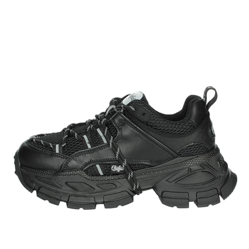 Image of Buffalo Saturn Lace Womens Trainers Black 6 UK