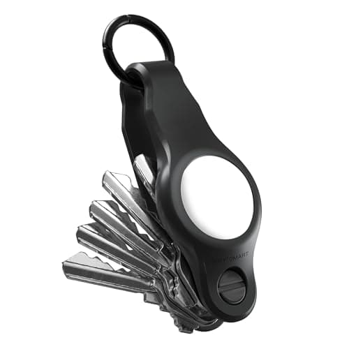 Image of KeySmart Air Flex Key Holder - AirTag Holder Flexible Case with Carabiner Key Ring, Compatible with Apple AirTag (AirTag Not Included), Holds 5 Keys & Car Key