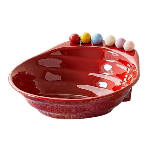 Image of Fruit Platter with Forks - 21.6x21.4x14.3cm Multifunctional Food Tray | Large Capacity Fruit Platter | Serving Snack Tray for House Party Family Gathering Afternoon Tea Time Picnic Outing Dinner