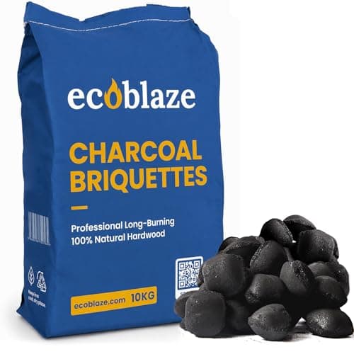 Image of Ecoblaze 10kg Professional Charcoal Briquettes – Ultra Long-Burn Natural BBQ Fuel | Consistent Even Heat for Smoking, Roasting & Grilling | Smokeless, Chemical-Free, Uniform Shape