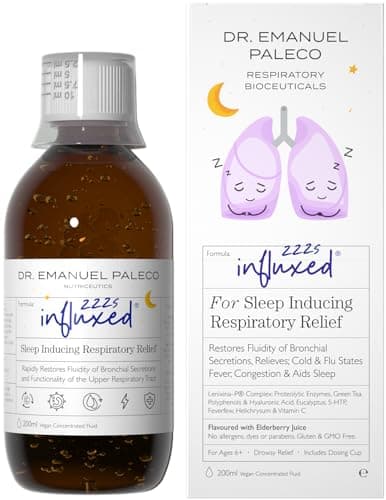 Image of Dr. Emanuel Paleco Drowsy Night Nurse Liquid Cough Cold & Flu Medicine – Night Time Sleep Aid – Natural Sleeping Relief Remedies for All Coughs, Phlegm, Catarrh & Sore Throat – Adults and Children 3+
