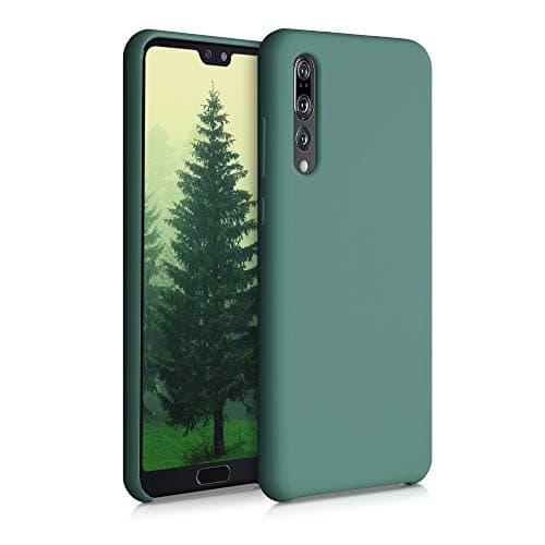 Image of kwmobile Case for Huawei P20 Pro Case - Soft Cover - Shockproof Silicone - Wireless Charging Forest Green