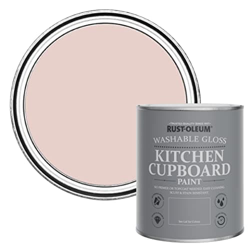 Image of Rust-Oleum Pink Kitchen Cupboard Paint in Gloss Finish - Pink Champagne 750ml