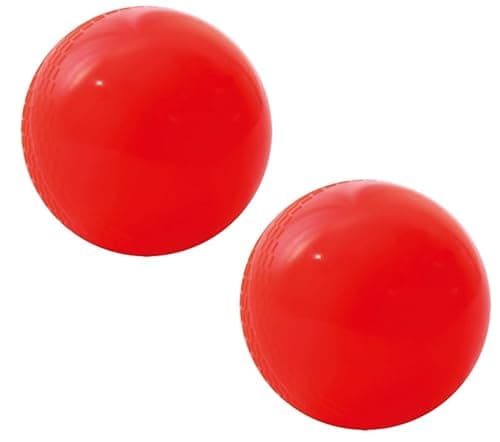 Image of 2 x Windball | AirBall | Soft Practice Cricket Ball | Outdoor & Indoor Rubber Cricket Ball With Core & Stitched Seam | For Practice, Honing Skills & Family Fun (2 x Junior)