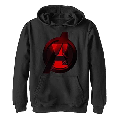 Image of Marvel Boy's Black Widow Avenger Logo Hoodie Hooded Sweatshirt, M