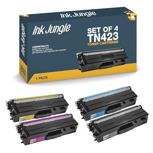 Image of TN423 Black / Cyan / Magenta / Yellow Compatible Toner Cartridges With Chip For Brother DCP-L8410CDW HL-L8260CDW HL-L8360CDW MFC-L8610CDW MFC-L8690CDW MFC-L8900CDW Printer (Set of 4 TN423 Toners, 4)