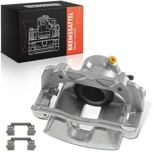 Image of Frankberg Brake Caliper Disc Brake Front Left Aluminium with Bracket (hole spacing 110mm) Compatible with C-Class E-Class SLK Replace# 2044210381