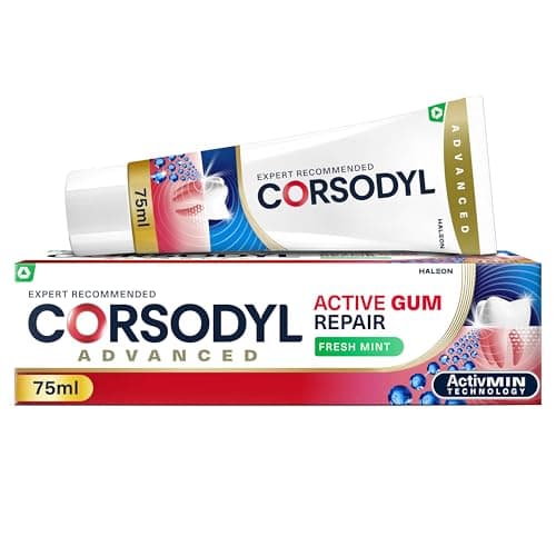 Image of Corsodyl Active Gum Repair Toothpaste for Bleeding Gums, Fresh Mint, 75ml