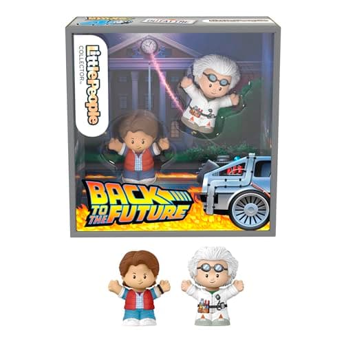 Image of Little People Collector Back to The Future Special Edition Set for Movie Fans, 2 Figures in a Display Package
