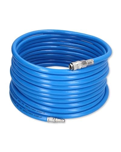 Image of BRILLIANT TOOLS BT160015 Compressed Air Hose 10 m Diameter 9 mm I 10 m Long Elastic PU Air Hose Compressed Air with Quick Couplings I 1-15 Bar