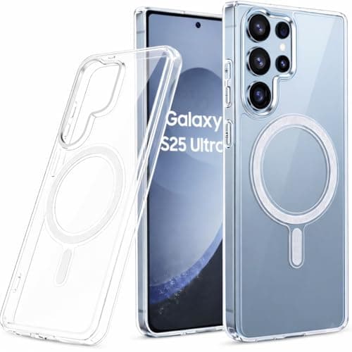 Image of For Samsung Galaxy S25 Ultra Case Clear [Compatible with MagSafe] [Non-Yellowing] [Shockproof] Magnetic Transparent Samsung S25 Ultra Phone Case 6.9 inch
