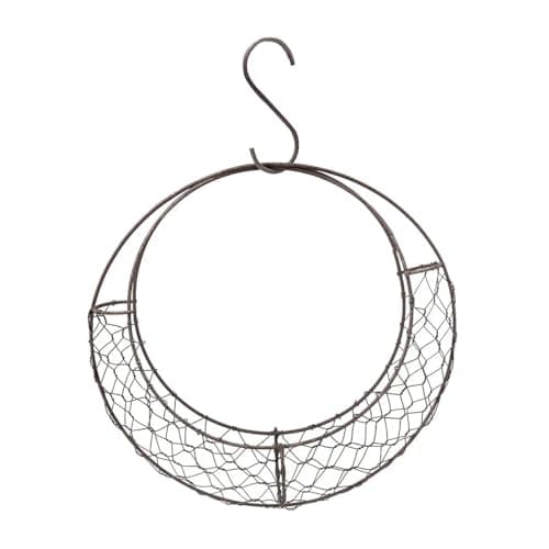 Image of Wire Hanging Basket, Moon Shaped Wire Wreath Frame, Rotatable Succulent Plant Hanging Basket, Stand Moon Flower, for Cafes, Restaurants, Offices, Indoor and Outdoor (1PC)