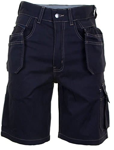 Image of Click Grantham Multipocket Cargo Work Shorts Navy Blue Holster Pockets 46