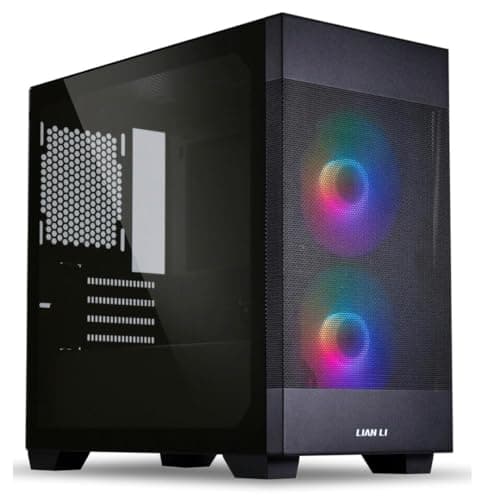 Image of Lian Li LANCOOL 205M Mesh Micro-ATX PC Case - Black, Compact Design, Premium Airflow, ARGB Lighting