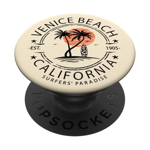 Image of Venice Beach Sumer Family Vacation Vintage California PopSockets Swappable PopGrip