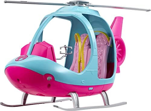 Image of Barbie Helicopter, Pink and Blue with Spinning Rotor