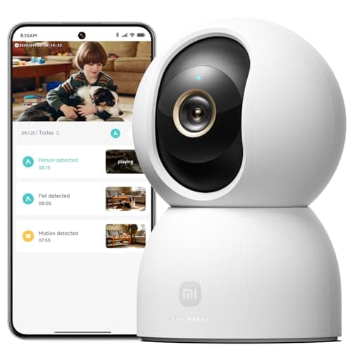 Image of XIAOMI C701 4K 8MP Pan/Tilt Indoor Camera House WiFi Security Camera 360° Coverage AI Detection Night Vision Baby Pets Dogs Monitor Cameras Works with Alexa & Google