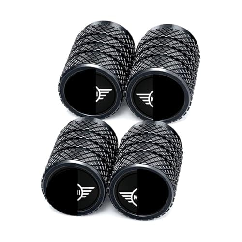 Image of 4PCS Tyre Valve Caps, Car Tyre Caps Compatible with MI-NI, Leak-Proof Dust Caps for Car Tyres || Pack of 4 Black