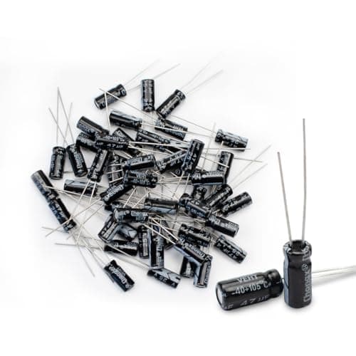 Image of Innfeeltech 50 Pcs Electrolytic Capacitor 47uF 25V Aluminum Radial Electrolytic Capacitors