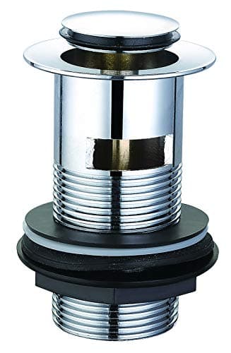 Image of VeeBath WST02 Essentials Basin Clicker Waste Slotted Chrome with Clicker Plug